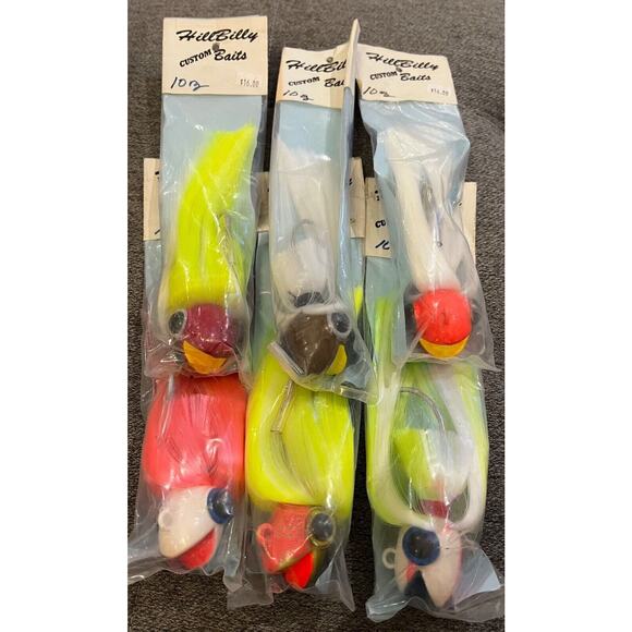 6 pack Striped Bass Parachute Heads -10 oz - Picture 3 of 12